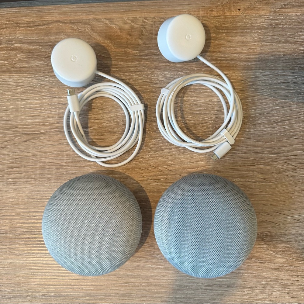 Google Nest Home Mini - Set of 2 in Light Gray